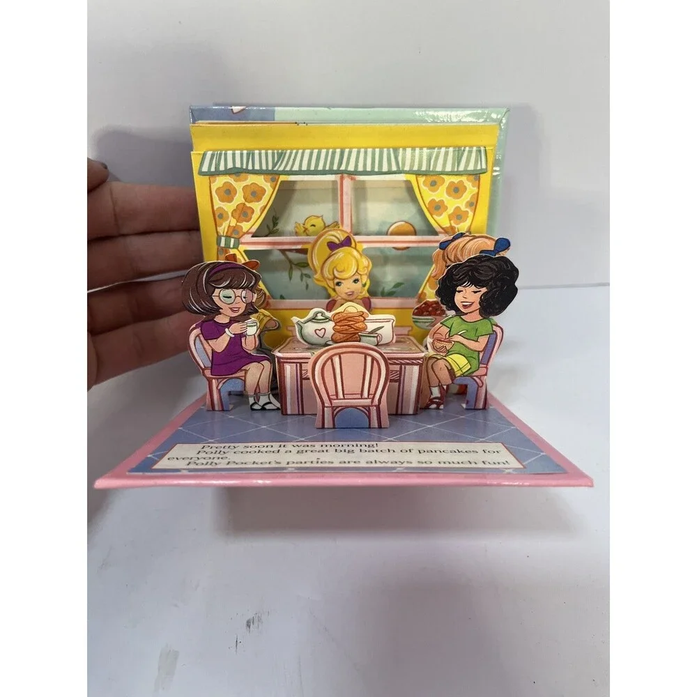 Vintage Polly Pocket's Pajama Party Pop-Up Book 1995 Bluebird Story Pops - Picture 7 of 7